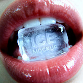 Ice Cube Mockup in Lips