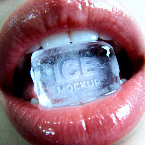 Ice Cube Mockup in Lips