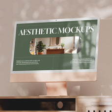 iMac Mockups in Aesthetic Interior