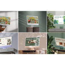 iMac Mockups in Aesthetic Interior