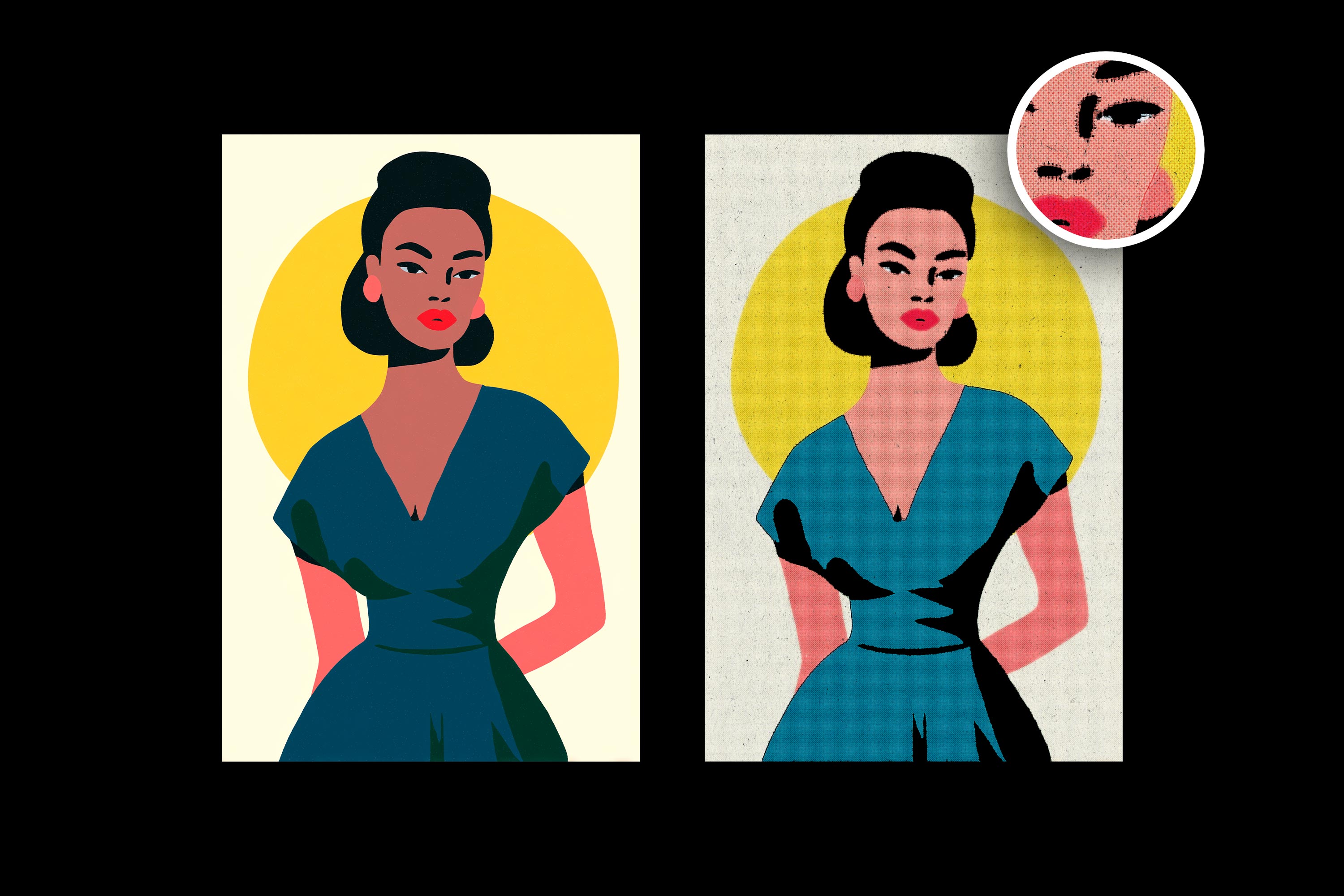 Ink Bleed Fabric Printer Effect