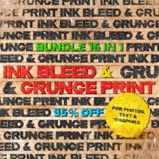 Ink Bleed & Grunge Print Text Effects Bundle by Pixelbuddha, preview 1