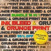 Ink Bleed & Grunge Print Text Effects Bundle