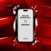 iPhone 18 Pro Max Mockup on Inflatable Surface