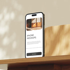 iPhone Mockups in Aesthetic Interior