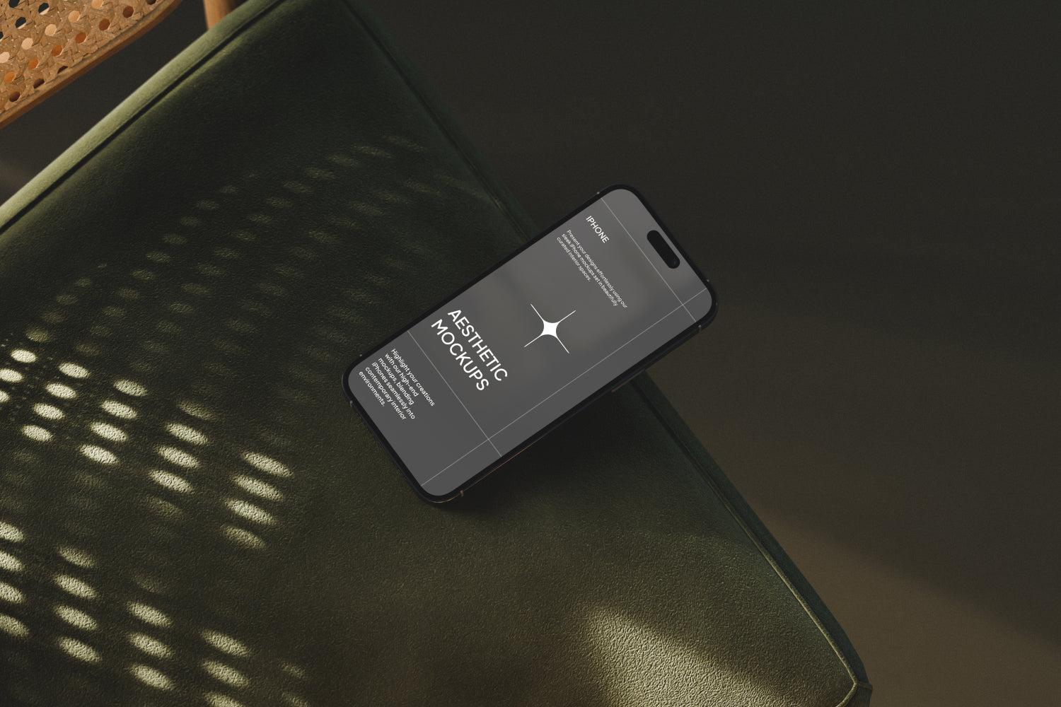 iPhone Mockups in Aesthetic Interior