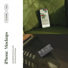 iPhone Mockups in Aesthetic Interior