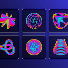 Iridescent Abstract 3D Objects