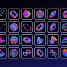 Iridescent Abstract 3D Objects