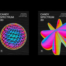Iridescent Abstract 3D Objects