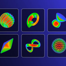 Iridescent Abstract 3D Objects