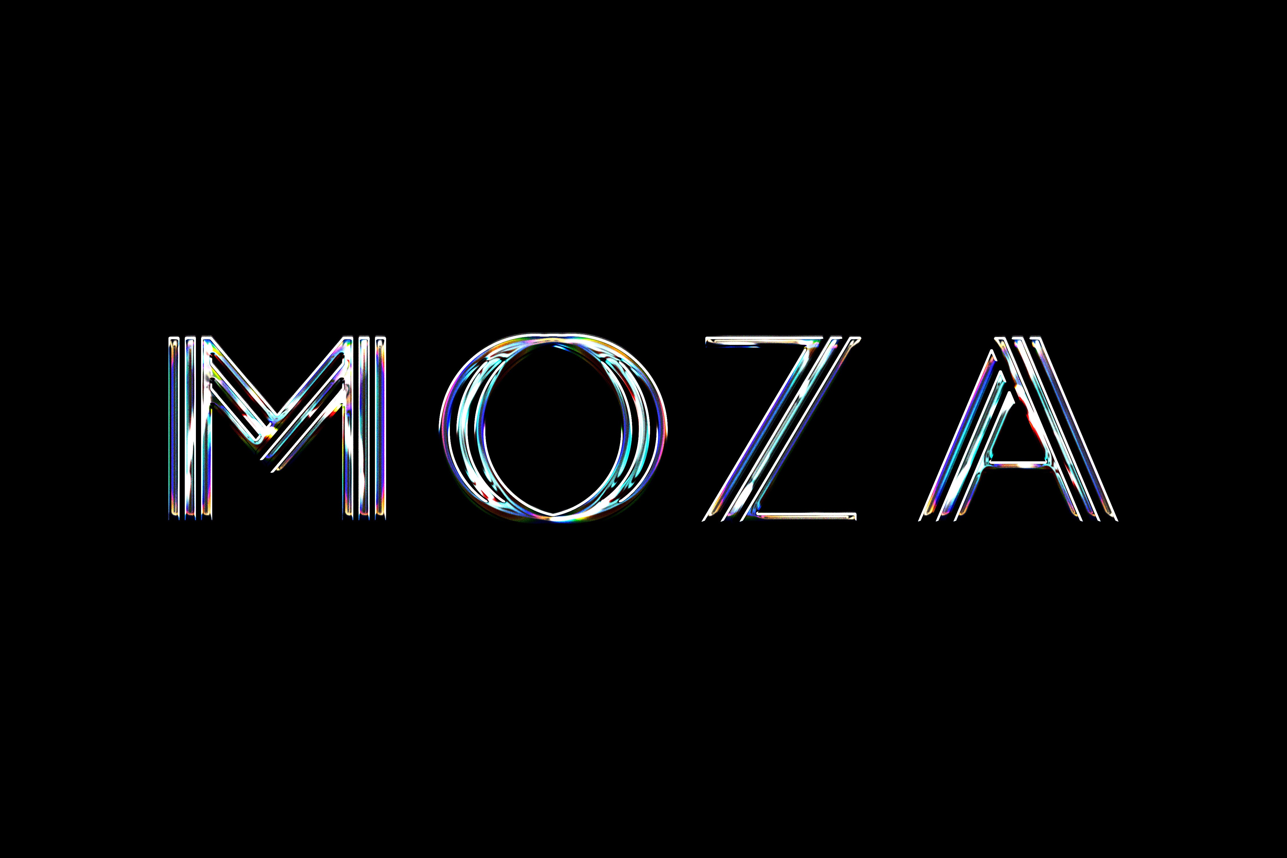 Iridescent Chrome Logo Mockup