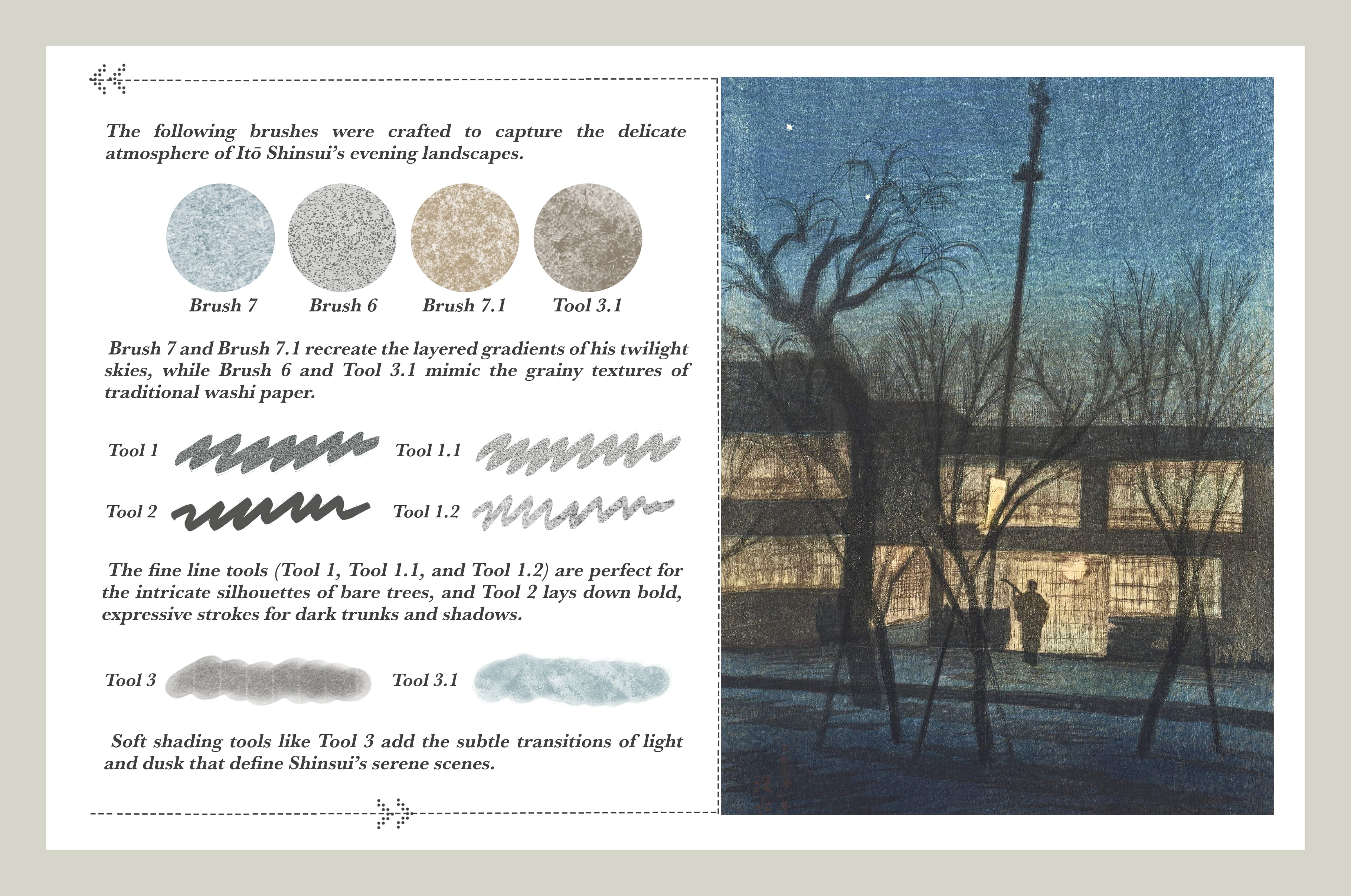 Ito Shinsui Procreate Kit