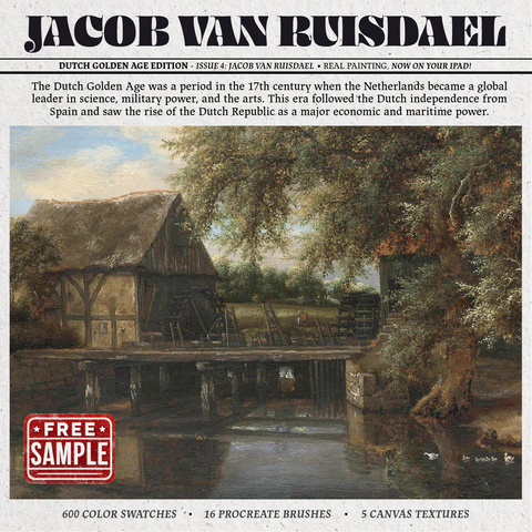 Jacob Van Ruisdael Procreate Kit (Free Download)