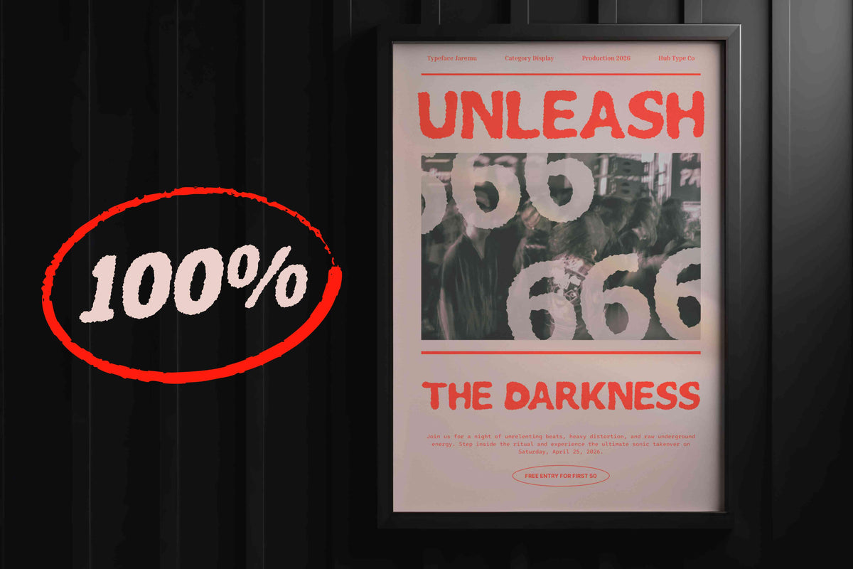 Jaremu - A Distressed Display Typeface by Hub Type Co, preview 5