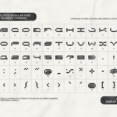 K-100 Font a Pixelated Modular Font