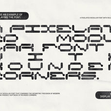 K-100 Font a Pixelated Modular Font