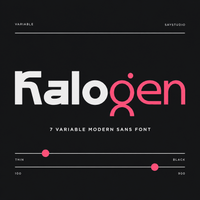 Kalogen - Family Modern Sans Serif Font