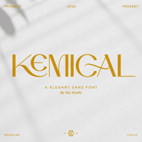 Kemical - Luxury Ligature Sans Serif Font