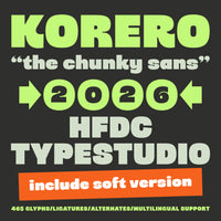 Korero HF Chunky Display Font
