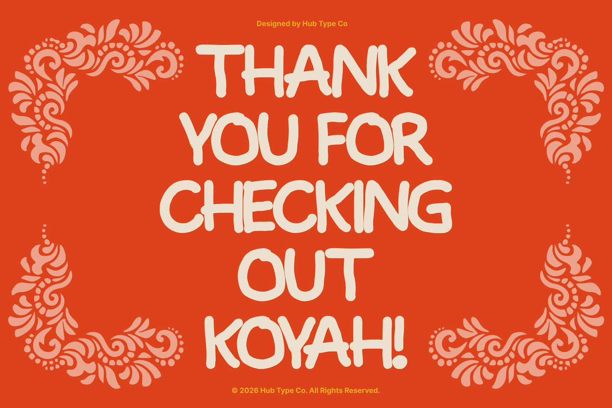 Koyah — Bold & Hand-Crafted Display Typeface by Hub Type Co, preview 10