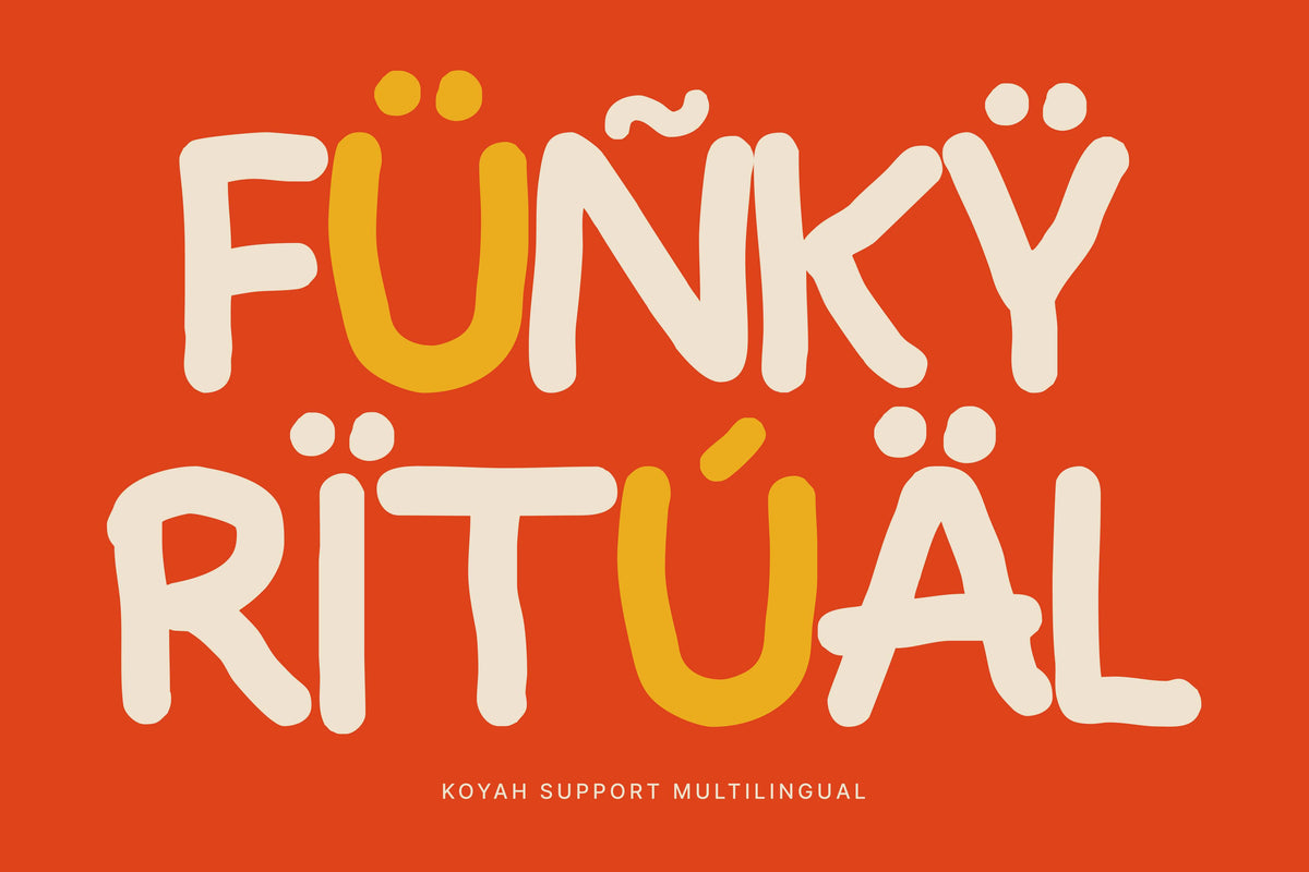Koyah — Bold & Hand-Crafted Display Typeface by Hub Type Co, preview 8