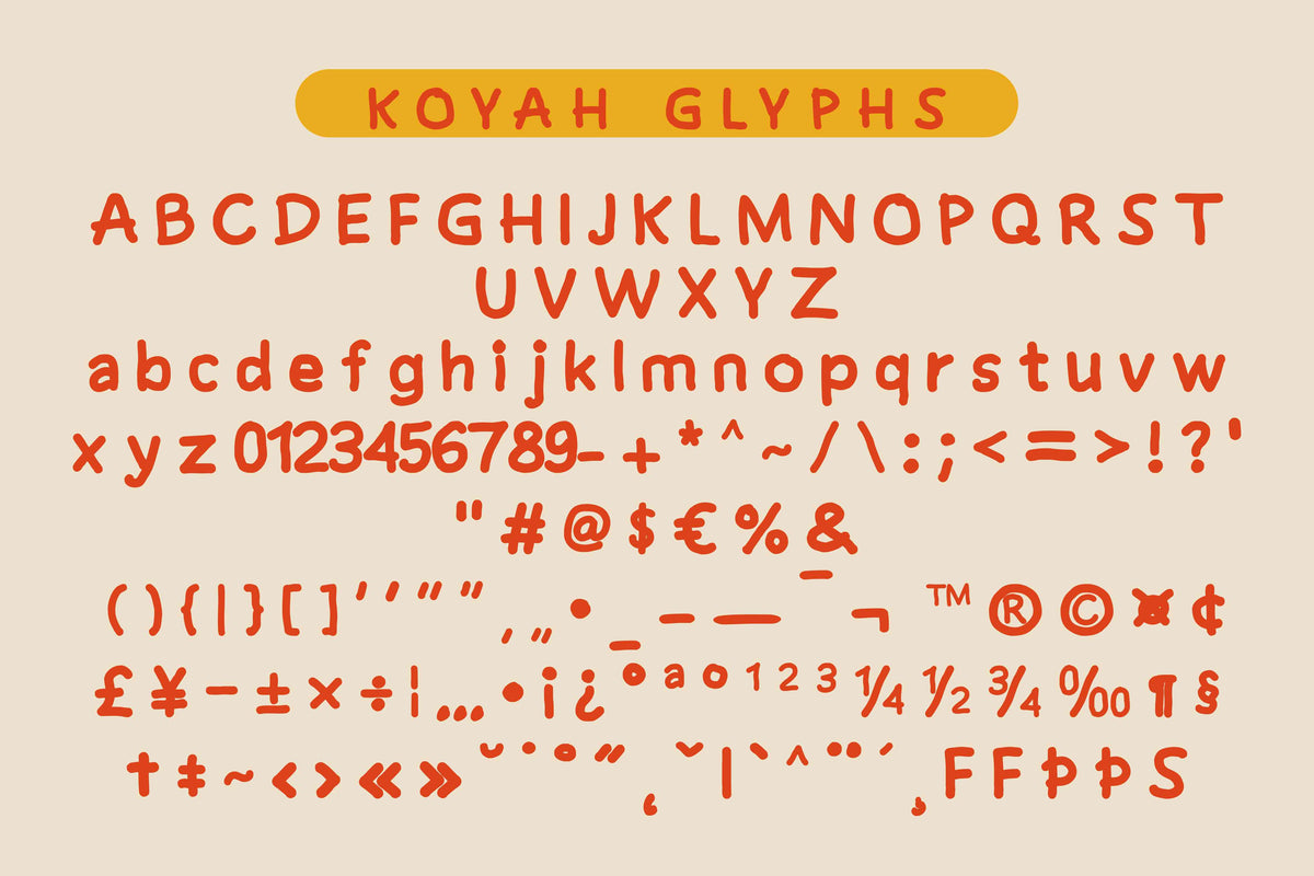 Koyah — Bold & Hand-Crafted Display Typeface by Hub Type Co, preview 9