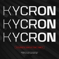 Kycron Futuristic Display Font Family