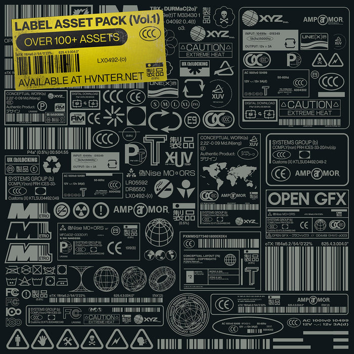 Label Asset Pack (Vol. 01) by HVNTER