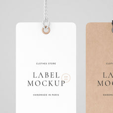 Label Tag Mockup Scenes