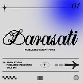 Larasati Pixelated Spencerian Script