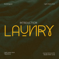 Launry Light Sans Serif Typeface Font