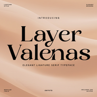Layer Valenas - Elegant Ligature Serif Font