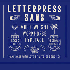 Letterpress Sans Font Family