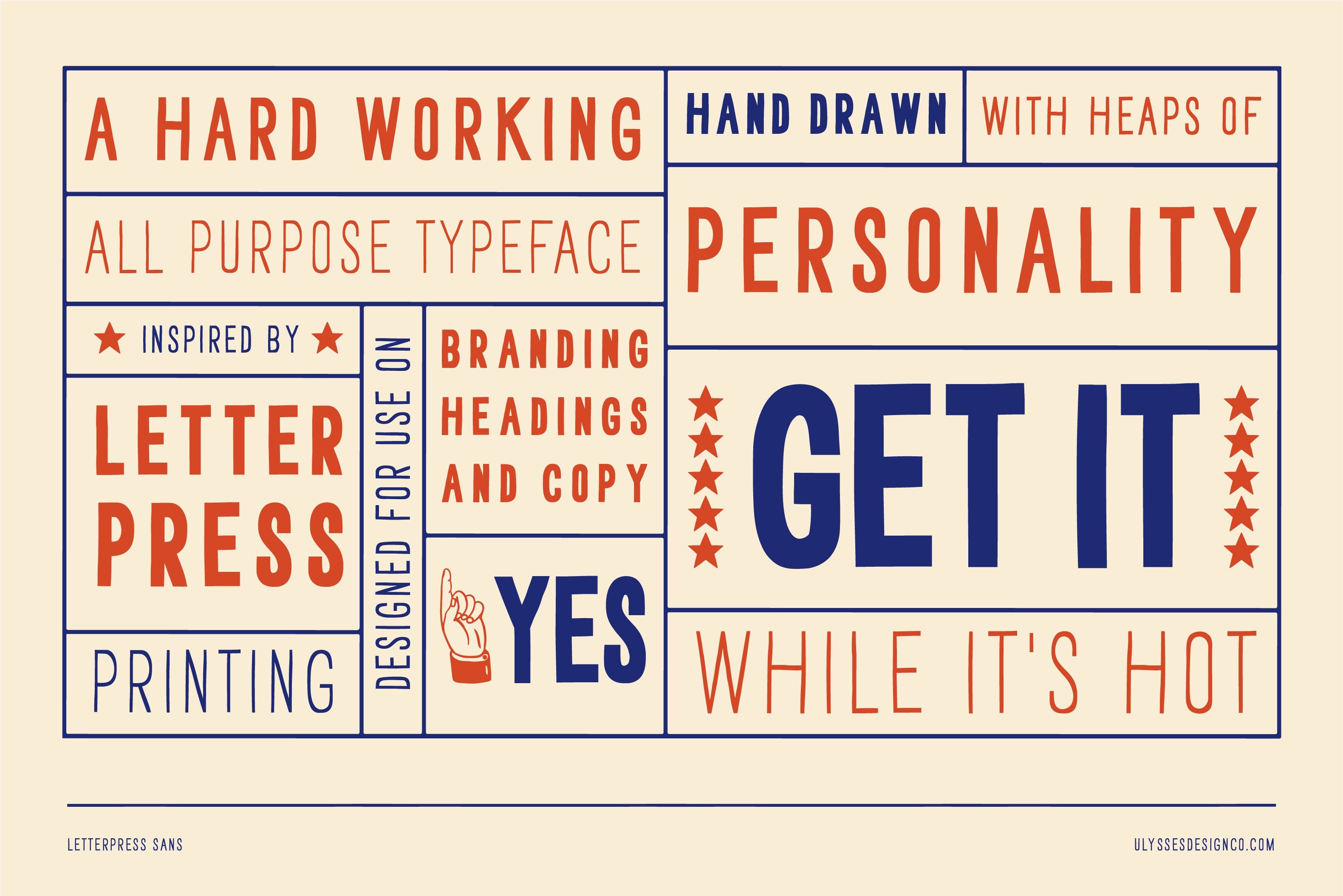 Letterpress Sans Font Family