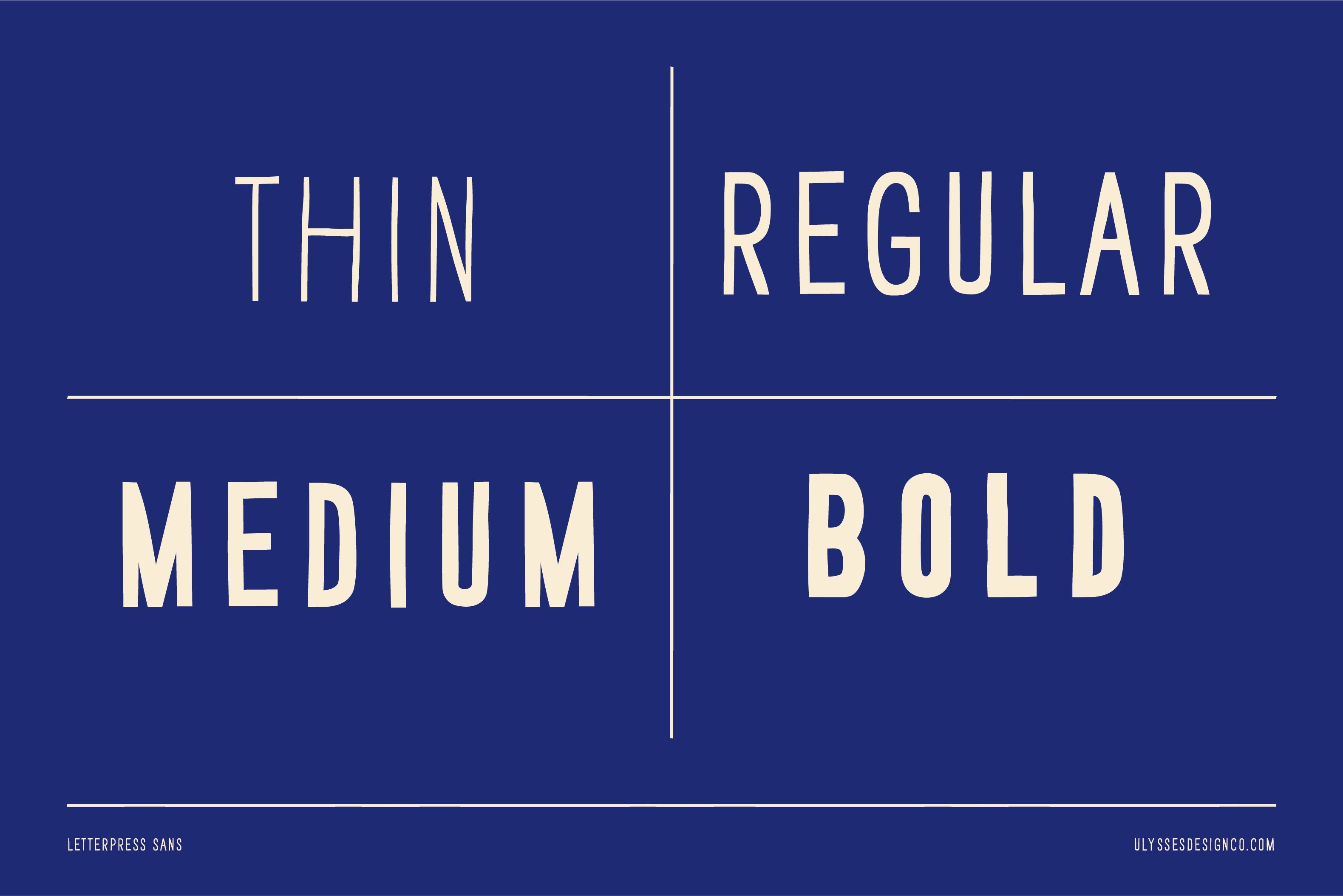 Letterpress Sans Font Family