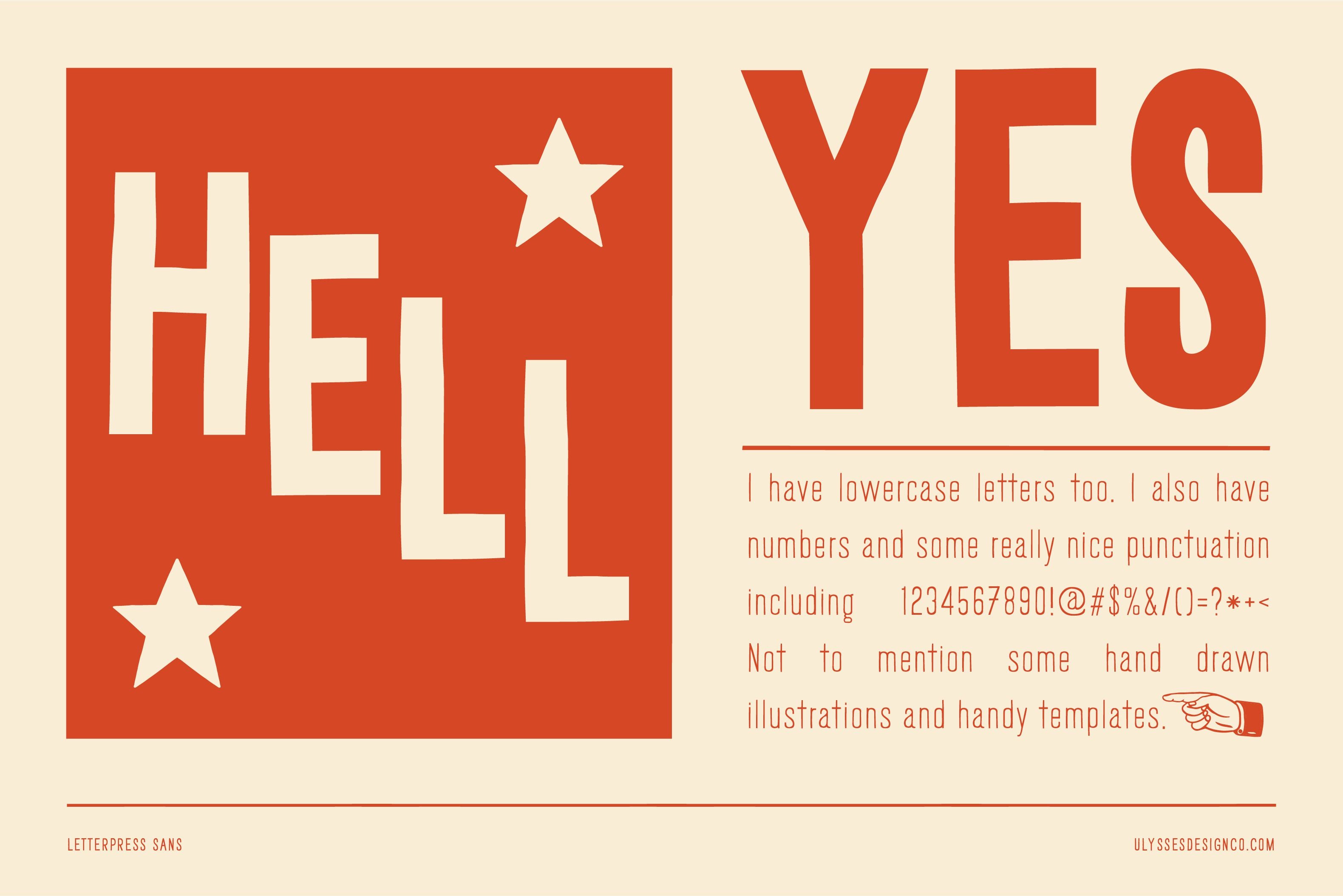 Letterpress Sans Font Family