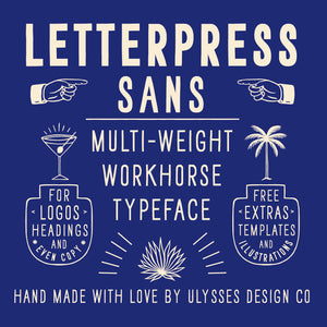 Letterpress Sans Font Family