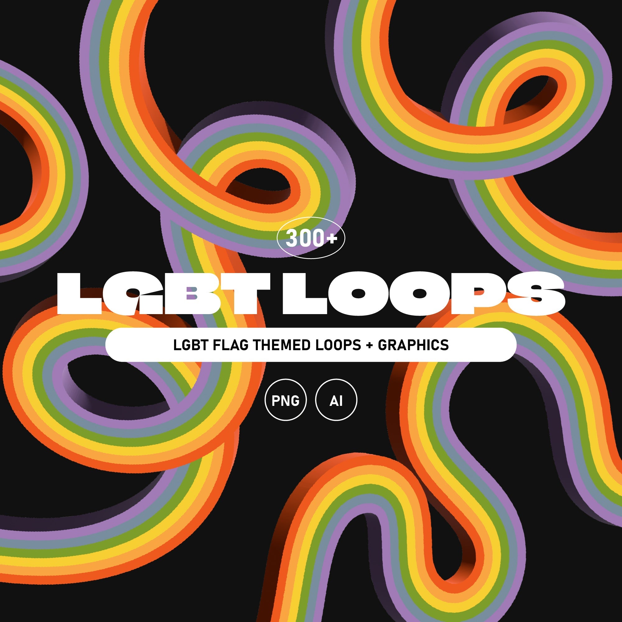 LGBT 3D Loops + Graphics