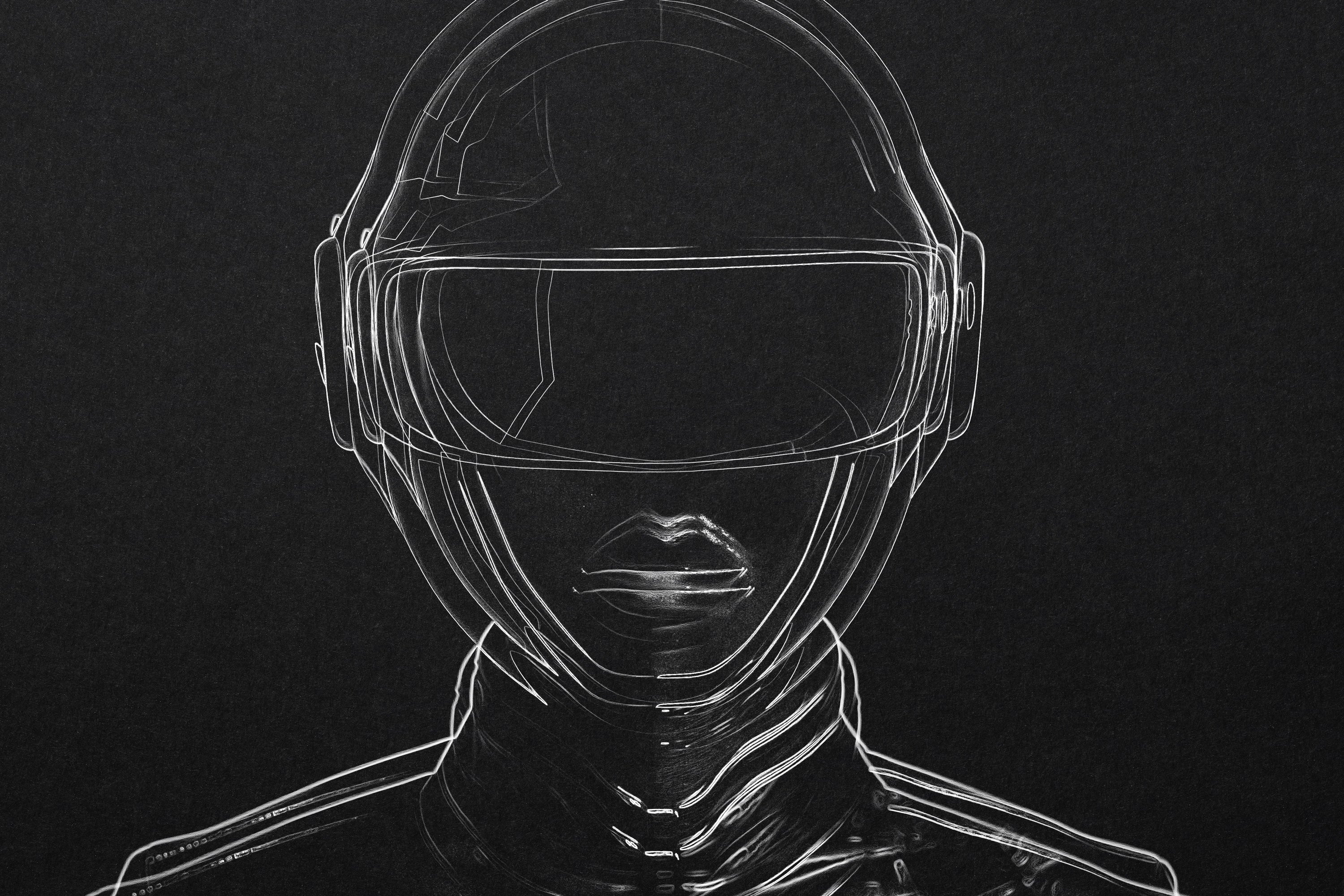 Line Paint Photo Effect