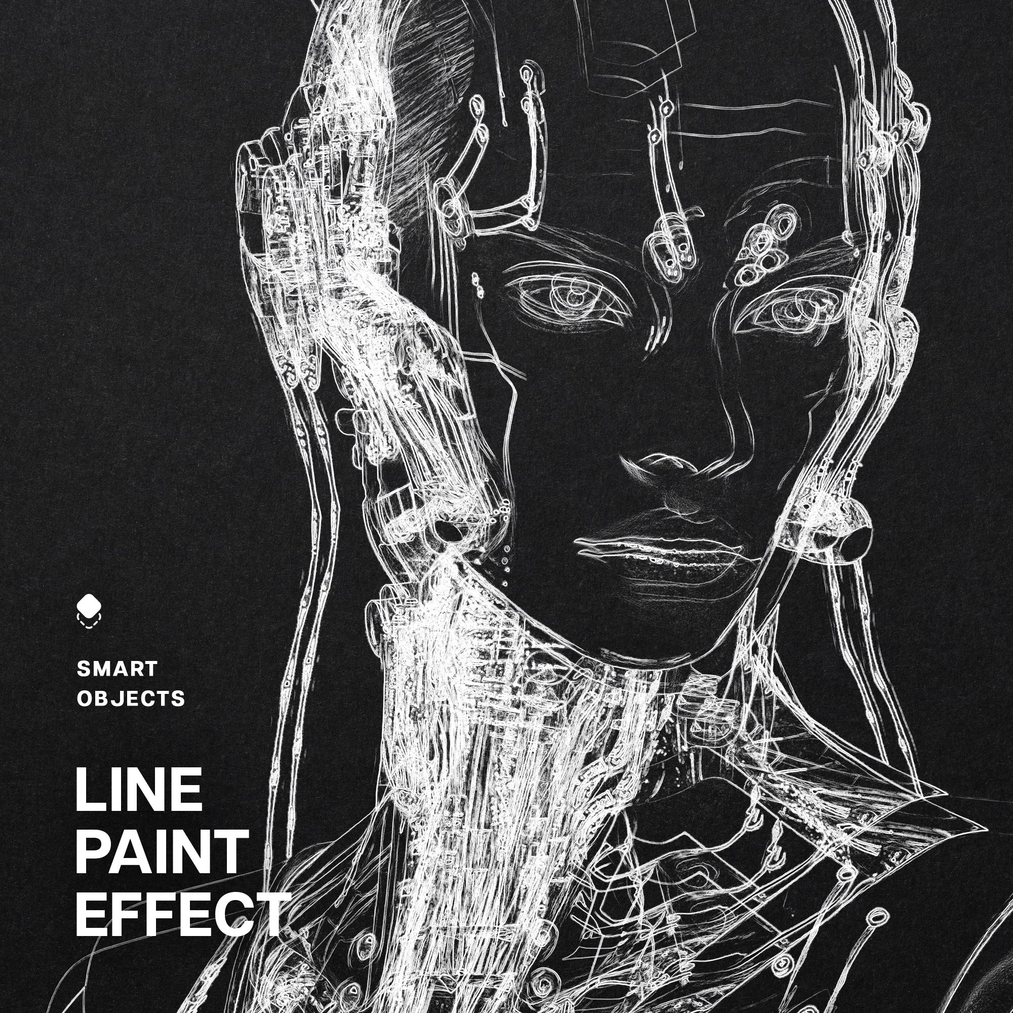 Line Paint Photo Effect