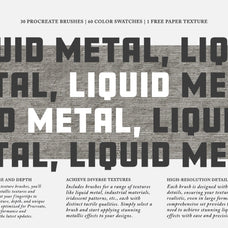 Liquid Metal Procreate Brushes