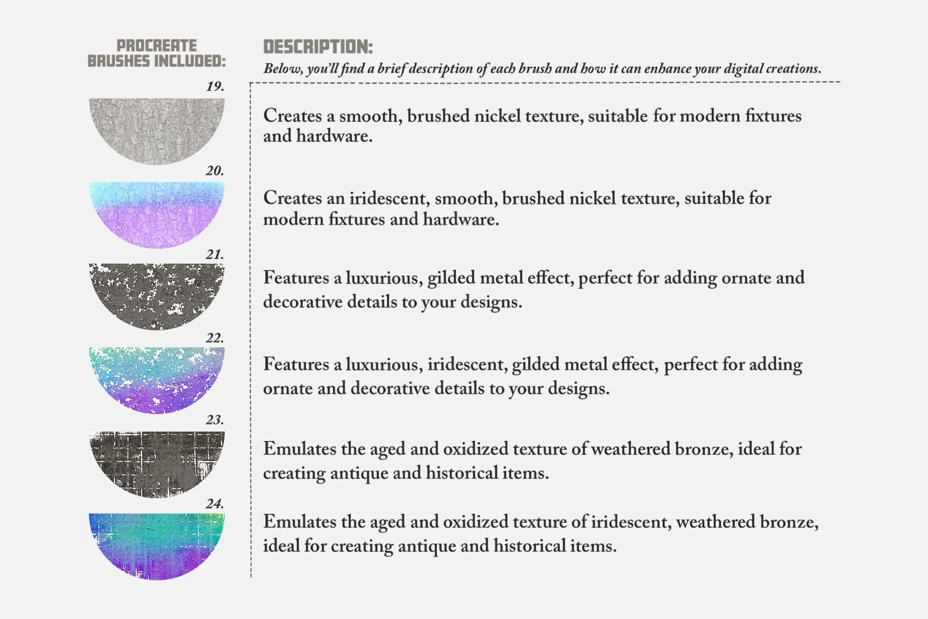 Liquid Metal Procreate Brushes