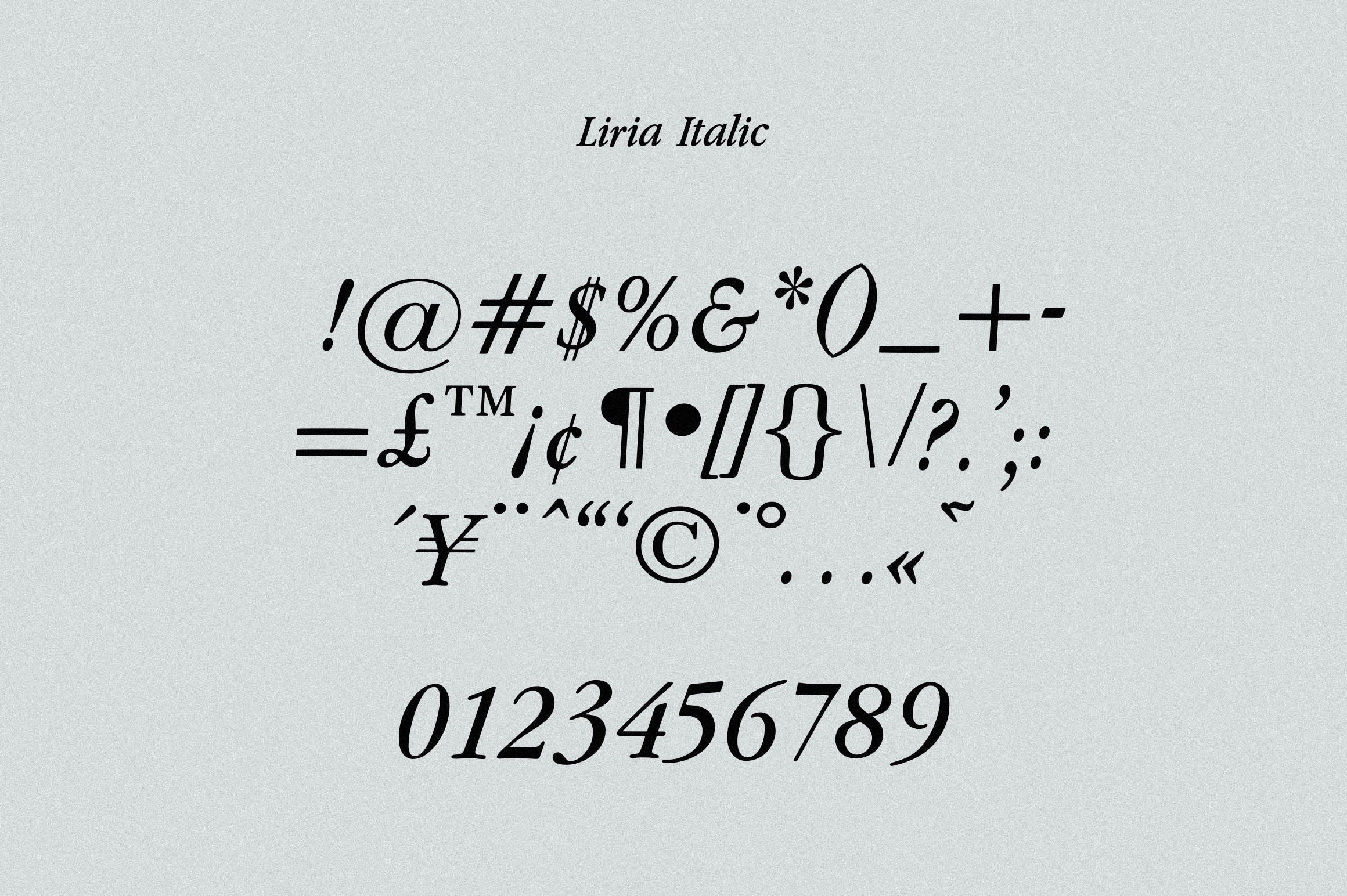 Liria Serif Typeface