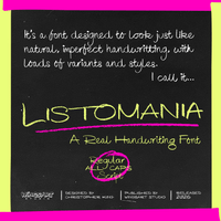 Listomania – A Real Handwriting Font