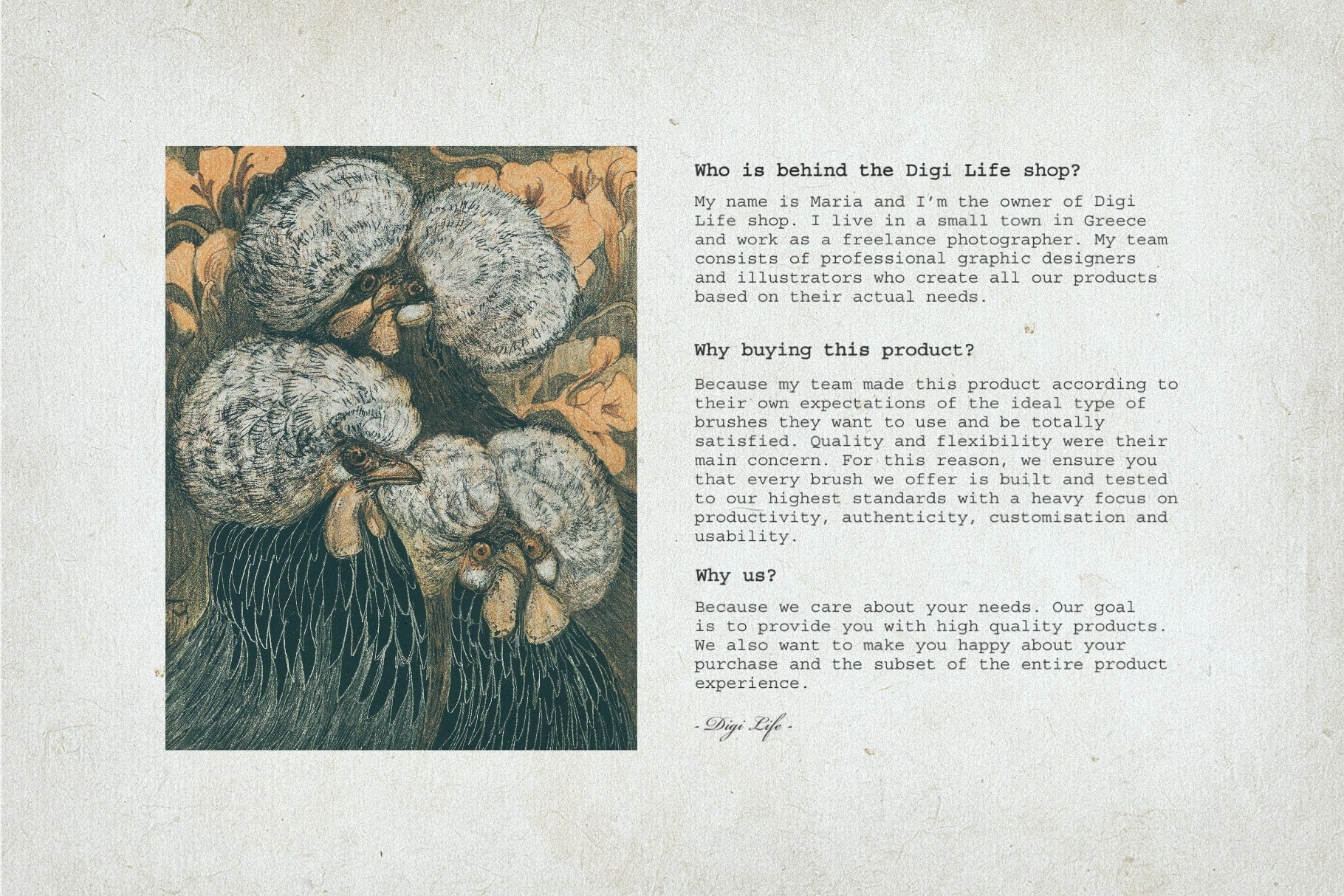 Lithography Procreate Kit | Birds