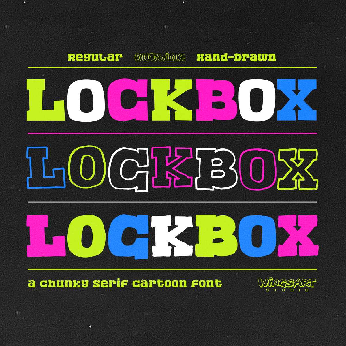 Lockbox - Fun Cartoon Font by Wingsart Studio, preview 1