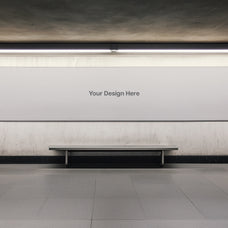 Long Wall Banner Mockup