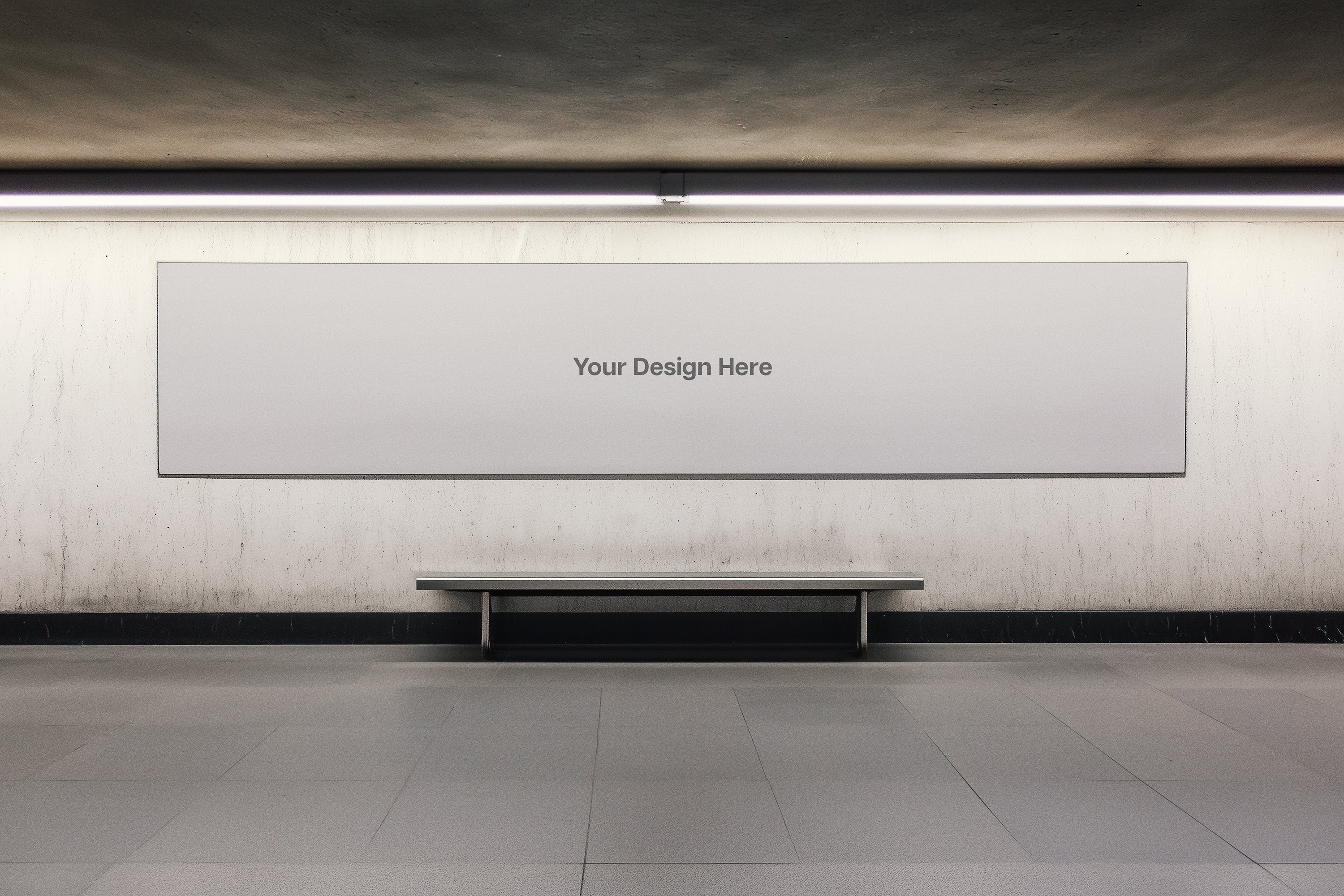 Long Wall Banner Mockup