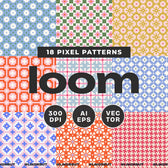 LOOM Geometric Jacquard Pixel Pattern